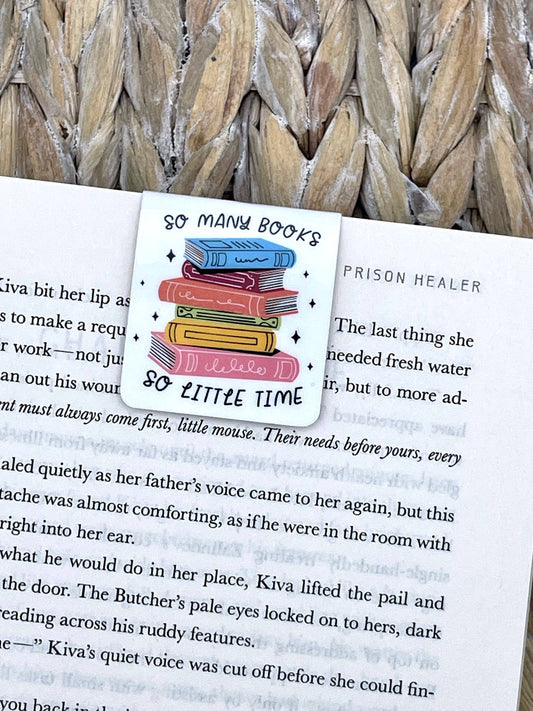 So Many Books, So Little Time | Magnetic Bookmark: Holographic Sparkle