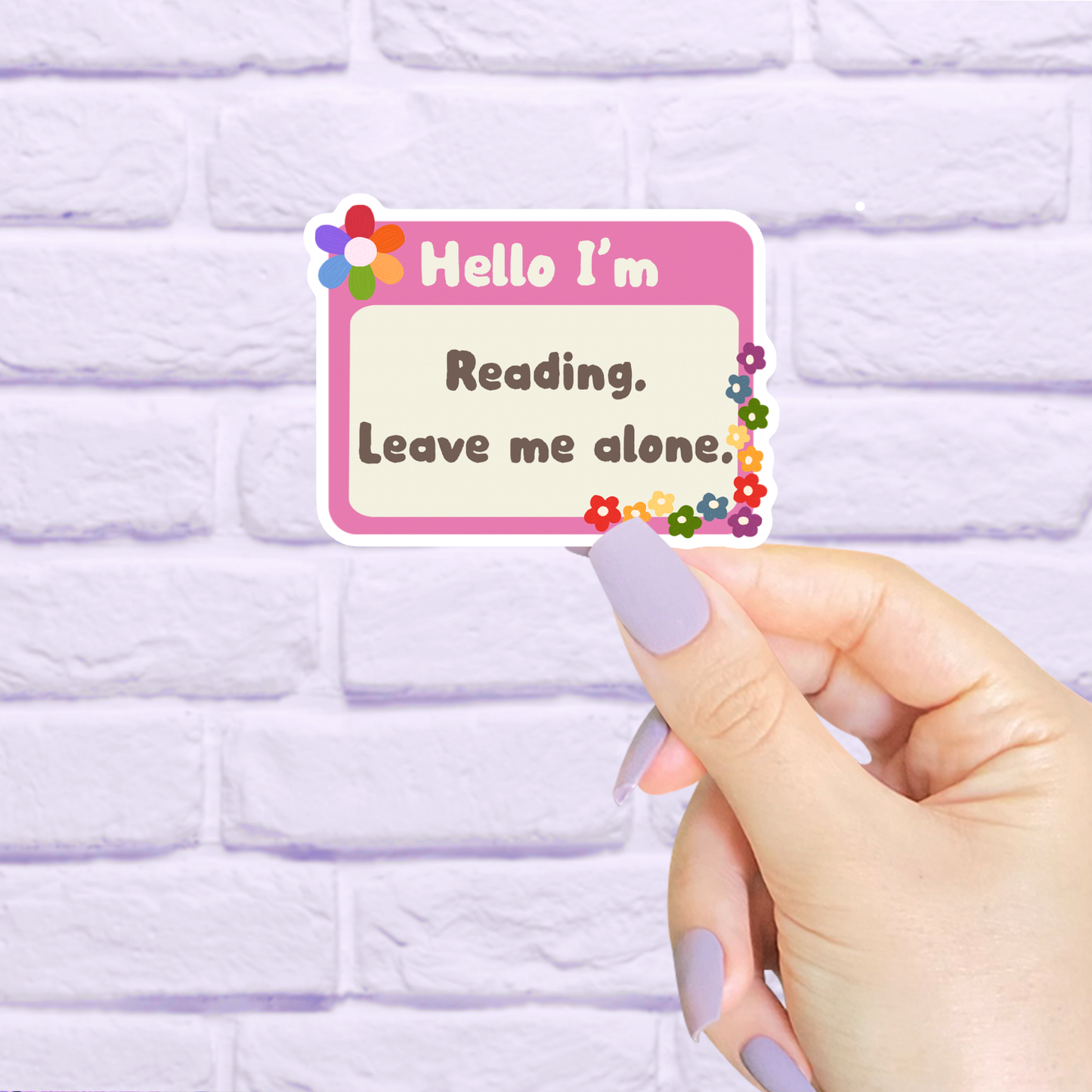 Hello I’m Reading Waterproof Kindle Sticker