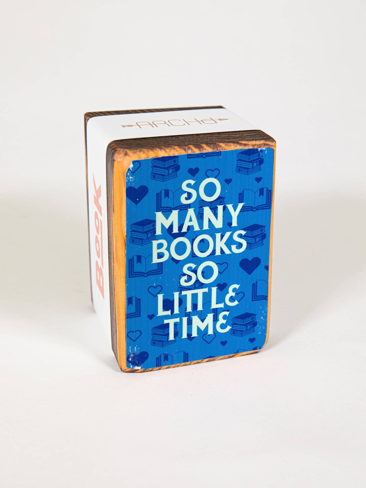 So Many Books So Little Time Bookend (sold individually): Pink