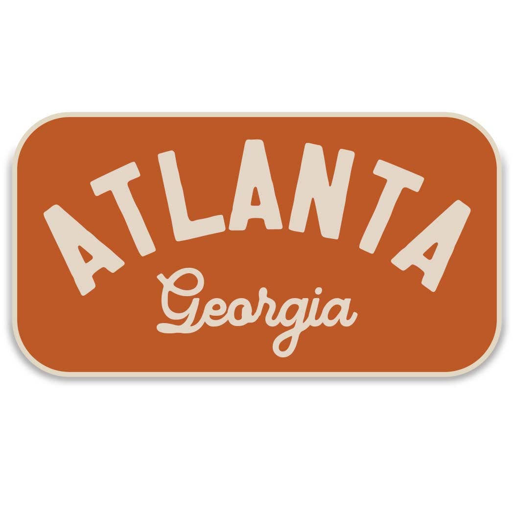 Custom City + State Sticker – Retro Tourist Vinyl Decal: Black + White
