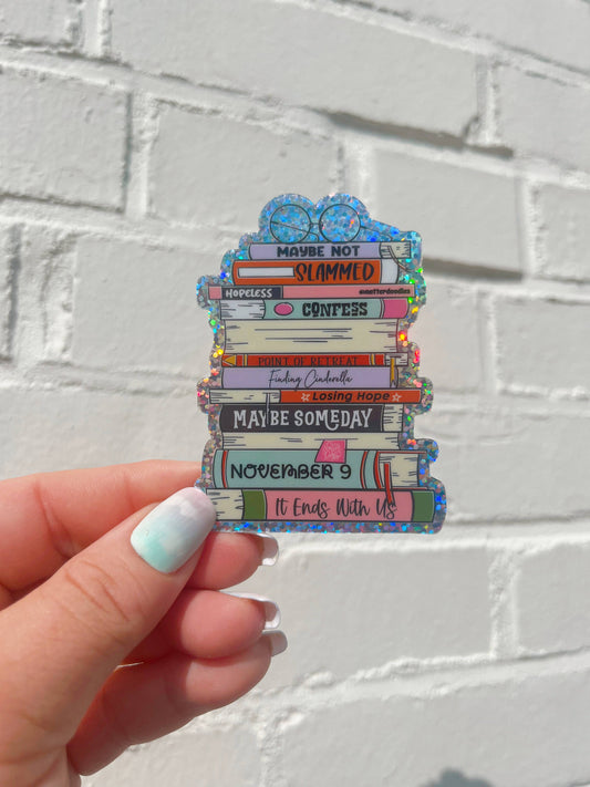 Colleen Hoover Book Stack Sticker - It Ends With Us: Single