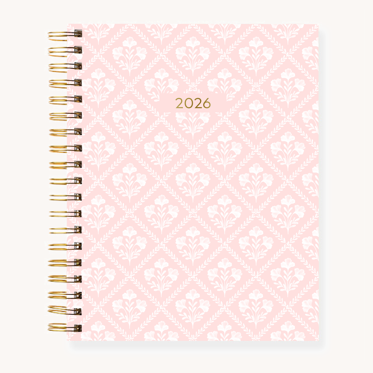 Pink Trellis 2026 Yearly Planner: 8.5x11