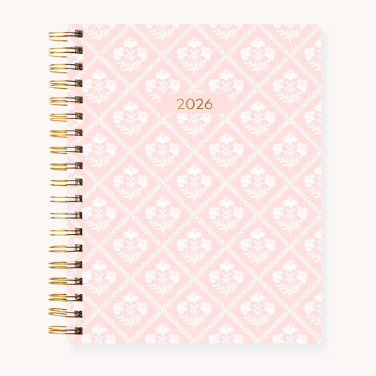 Pink Trellis 2026 Yearly Planner: 7x9