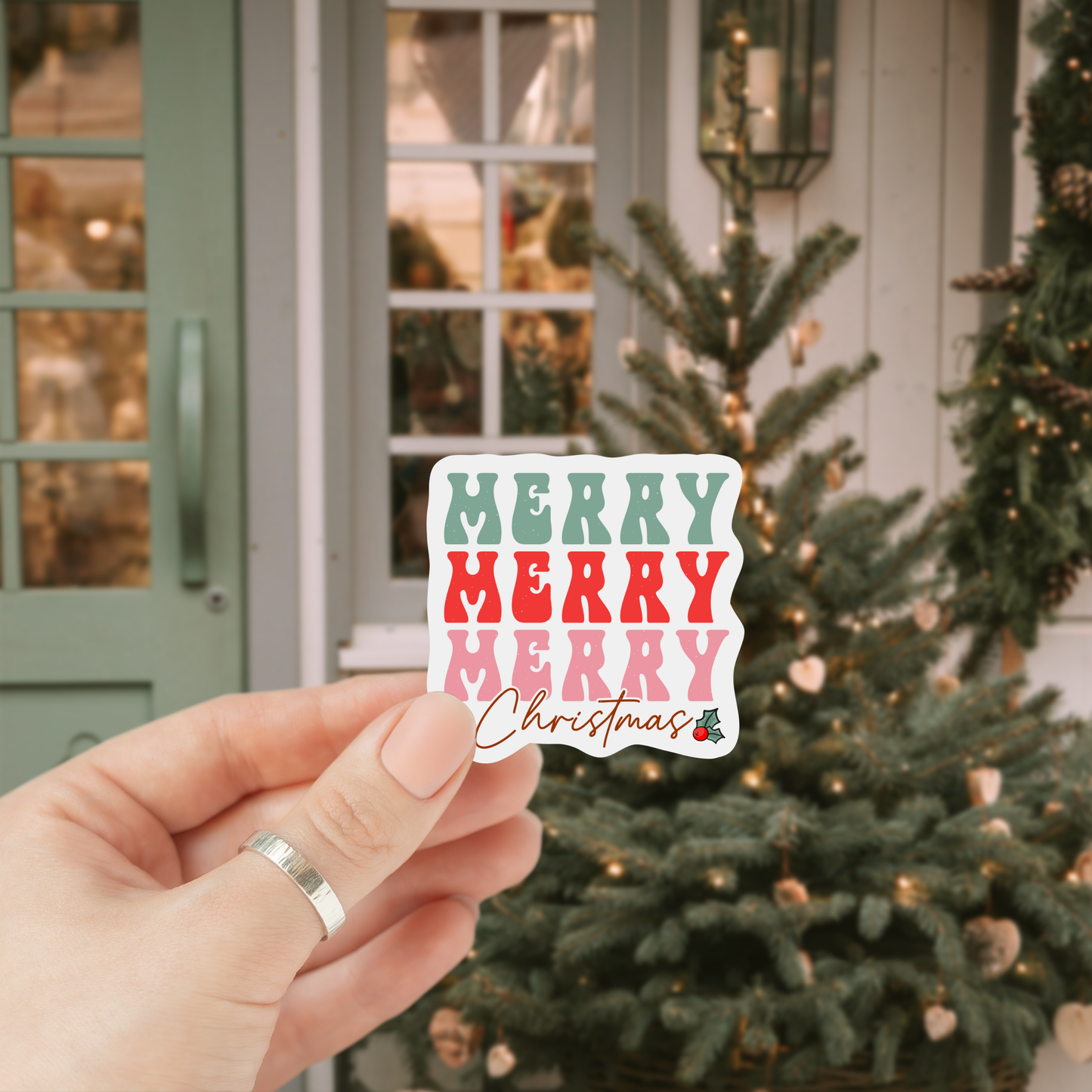 Merry Merry Merry Christmas Sticker