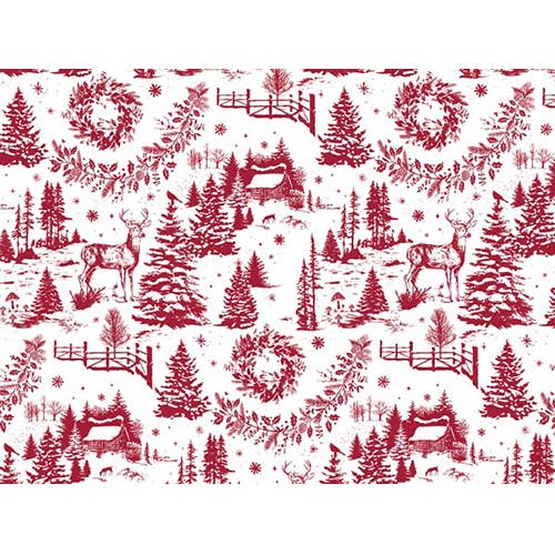 Christmas Print Bulk Tissue Paper: Christmas Bows / 120 Pack