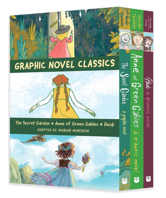 Graphic Novel Classics: The Secret Garden, Anne of Green Gables, and Heidi by Mariah  Marsden: Paperback; 584 pages / English