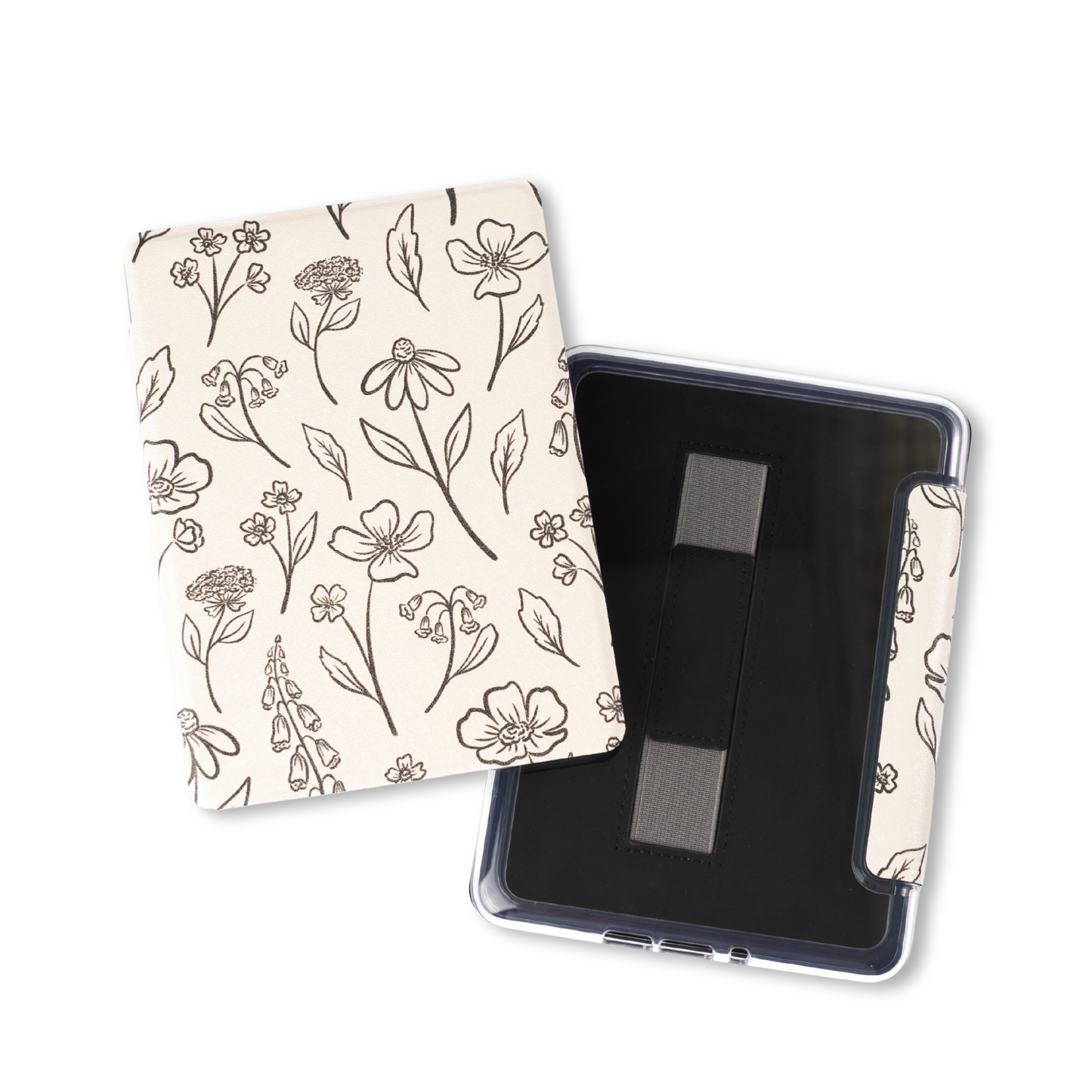 Pressed Floral Clear Back Kindle Case | Bookish & Reading: Kindle Paperwhite (12th Generation)