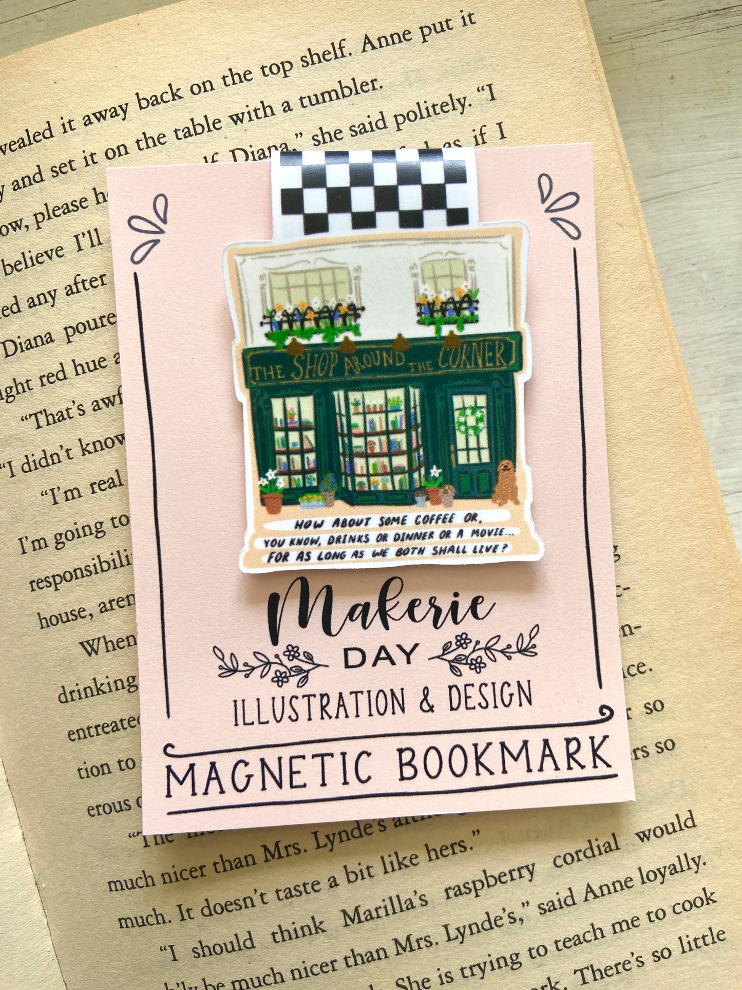 Spring Shop Around the Corner Magnetic Bookmark