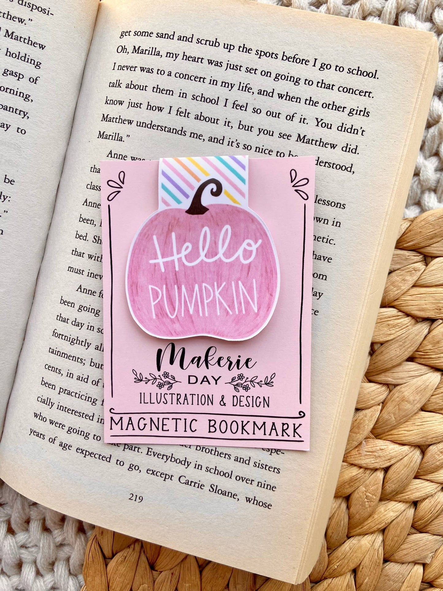 Hello Pumpkin Magnetic Bookmark