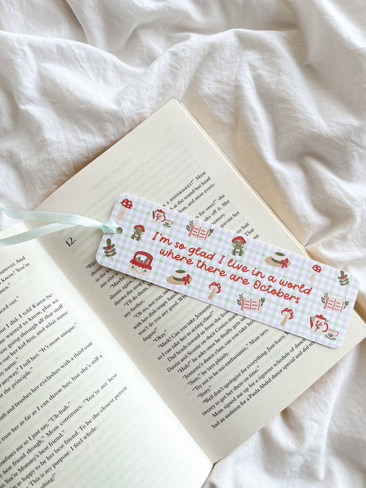 Anne of Green Gables October Quote Bookmark | Cosy Fall Bookmark: With ribbon
