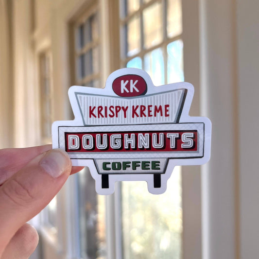 Waterproof Vinyl Sticker, Krispy Kreme