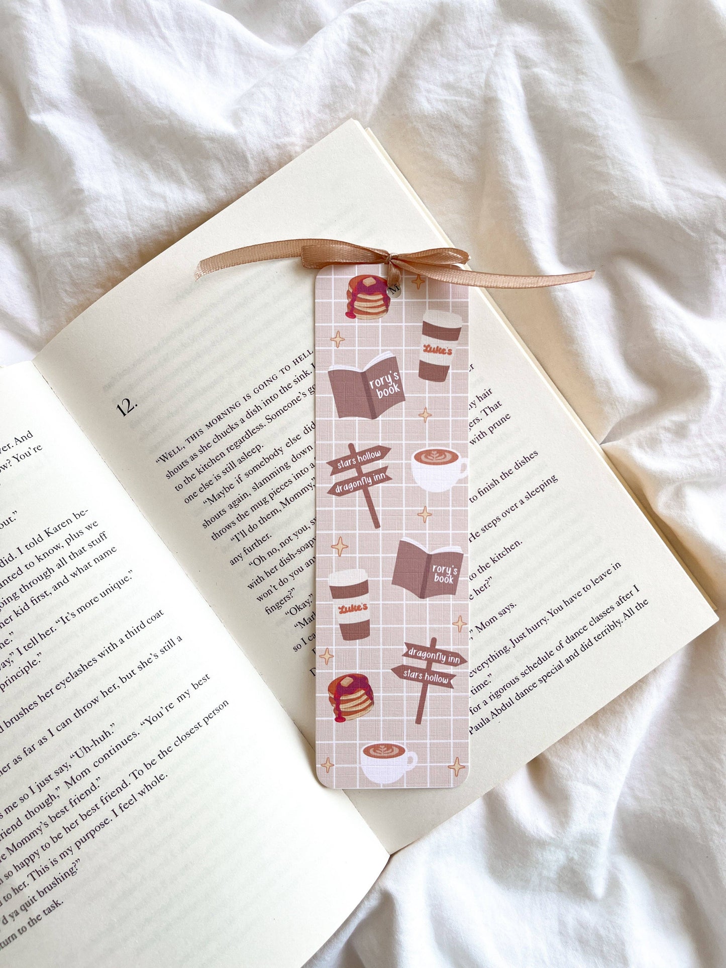 Gilmore Girlies Themed Bookmark: With ribbon
