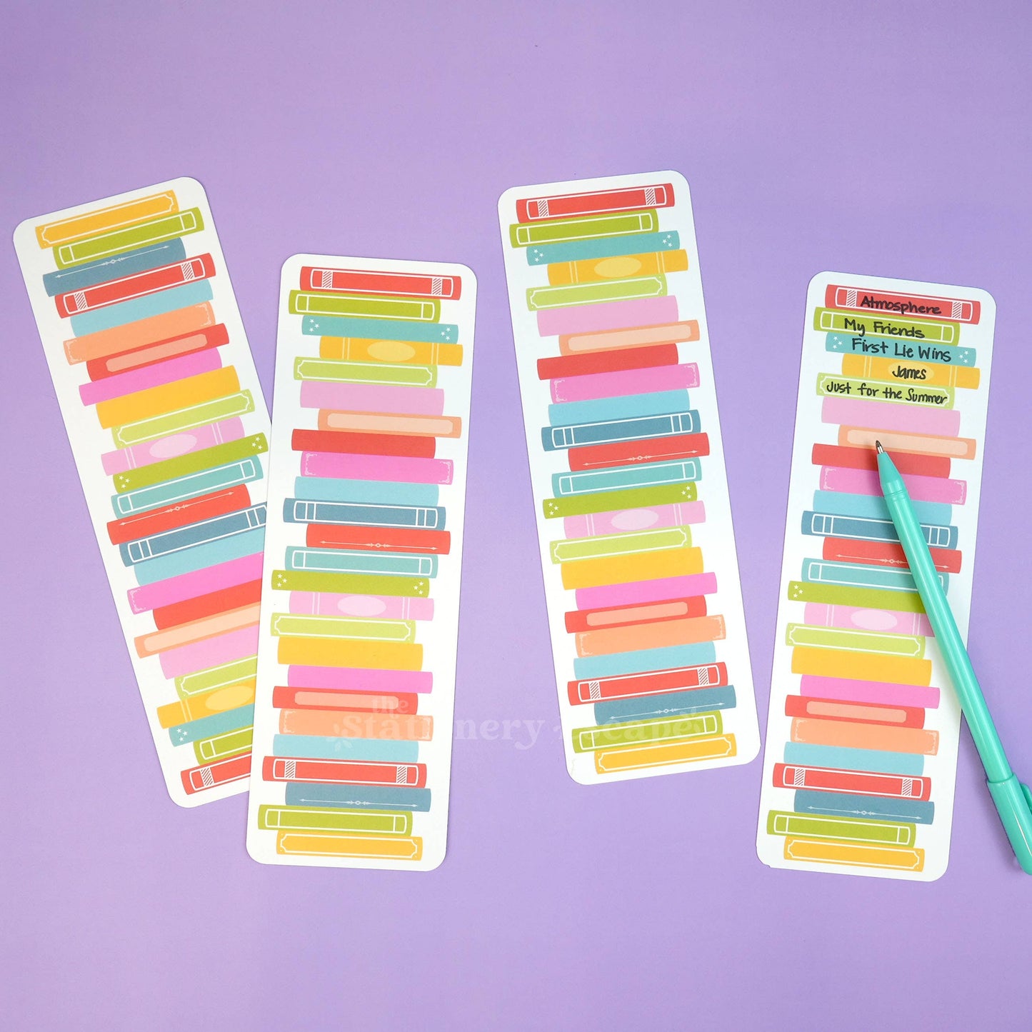 Colorful Book Log Tracker Bookmark