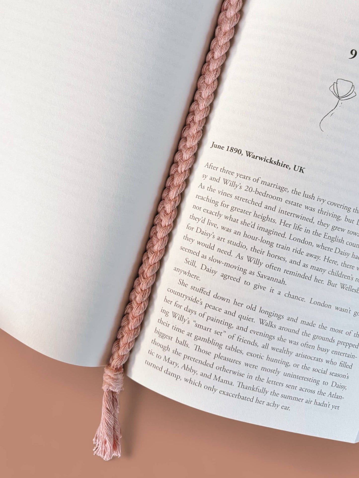 Pink Tulip Charm Bookmarks  Mustard