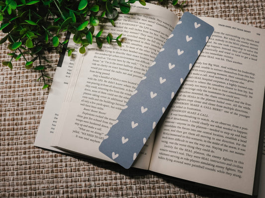 Hearts | Boho Bookmarks: Blue