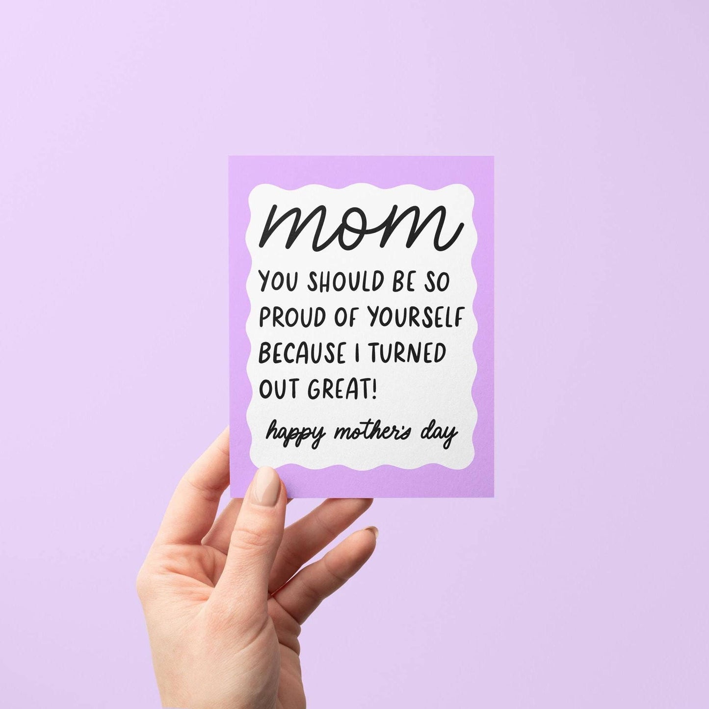 I turned out great Mother's Day card