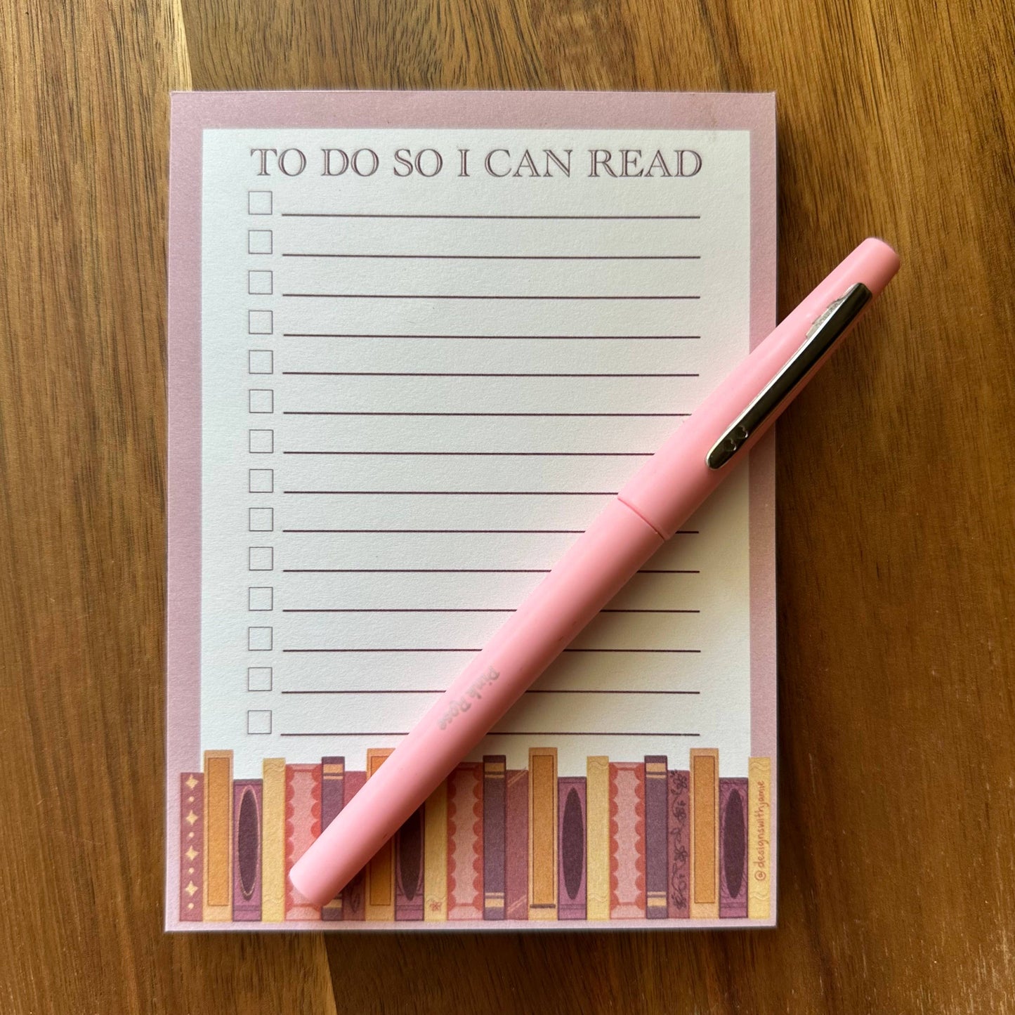 To Do So I Can Read Notepad: Belly band only