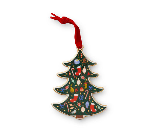 Holiday Tree Porcelain Ornament