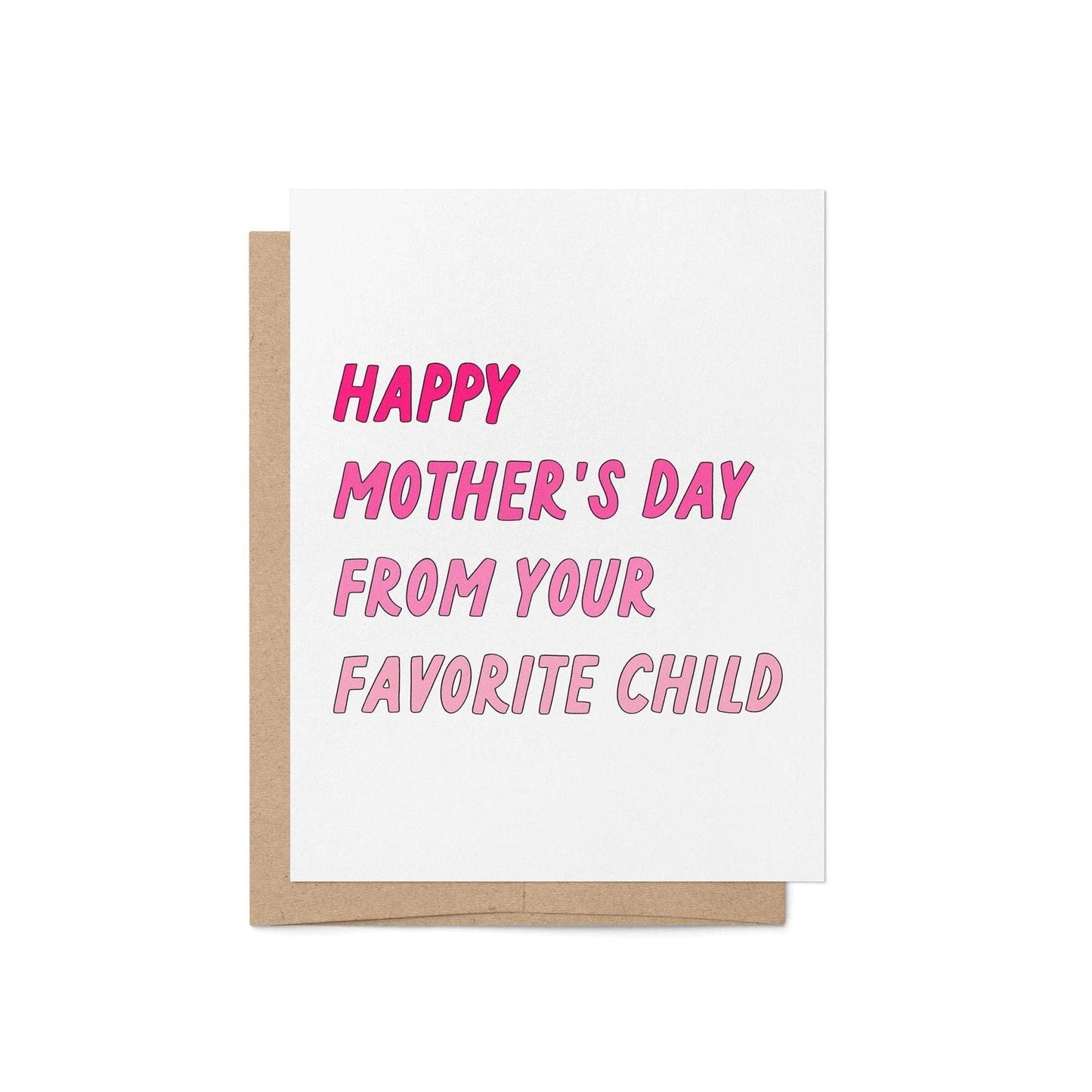 Happy Mother's Day from your favorite child card