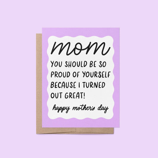 I turned out great Mother's Day card