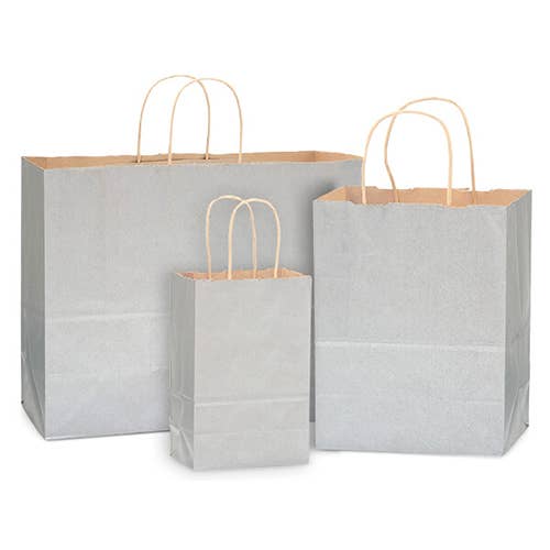 Recycled Kraft Color Paper Retail Shopping Bags: Christmas Red / 25 Pack / Queen 16x6x19.25"