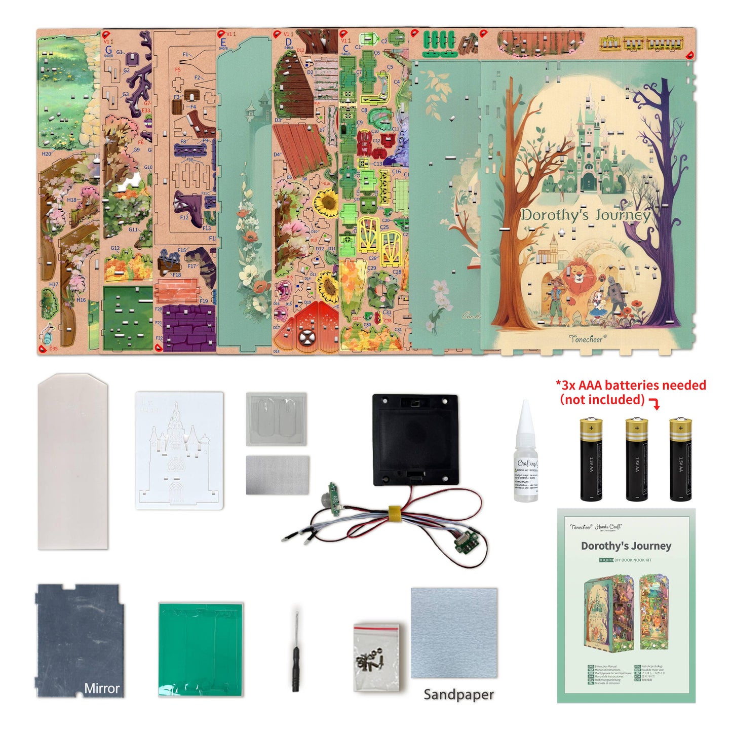 DIY Book Nook Kit: Dorothy's Journey w/ Dust Cover