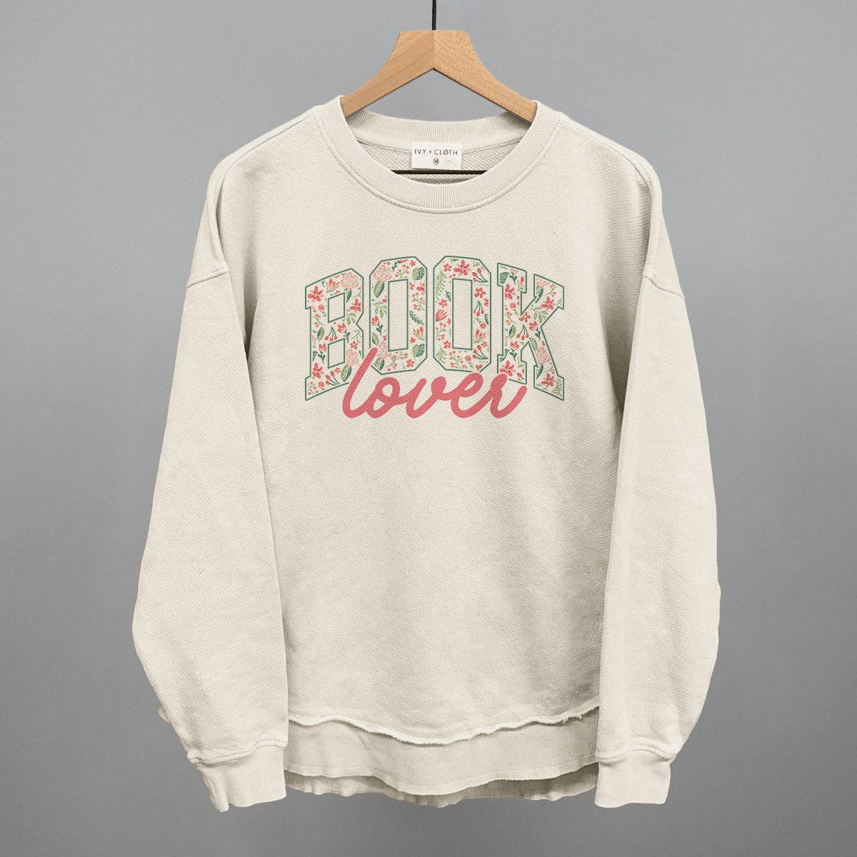 Book Lover Floral Arch + Script: White / XL / Tee