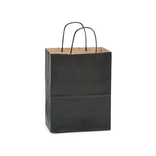 Recycled Kraft Color Paper Retail Shopping Bags: Christmas Red / 25 Pack / Queen 16x6x19.25"