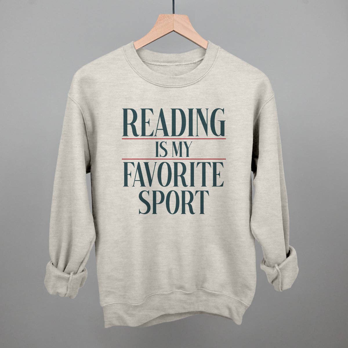 Reading Is My Favorite Sport: White / XL / Sweatshirt