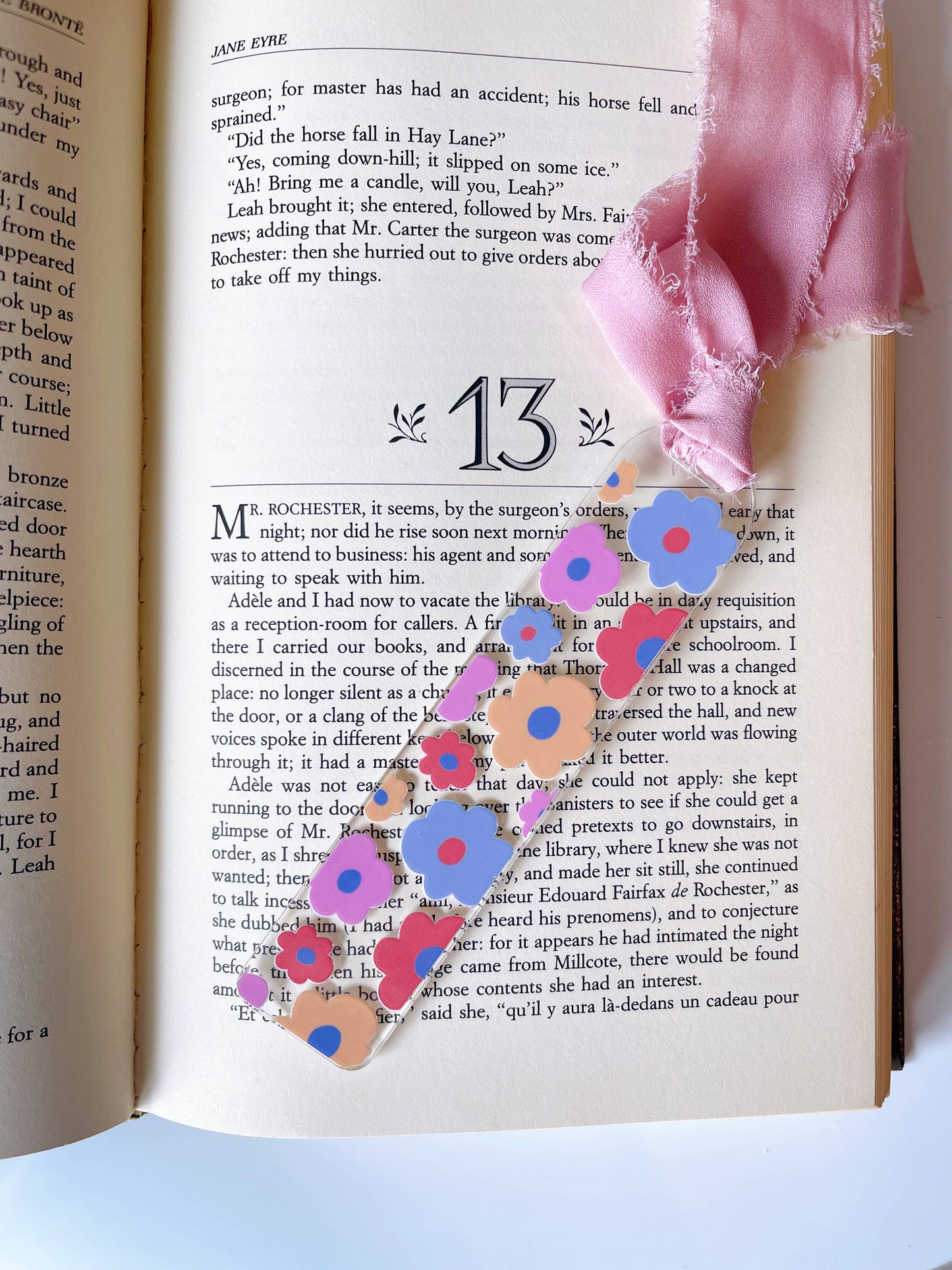 Acrylic Bookmarks-multiple styles available: Multi colored flowers