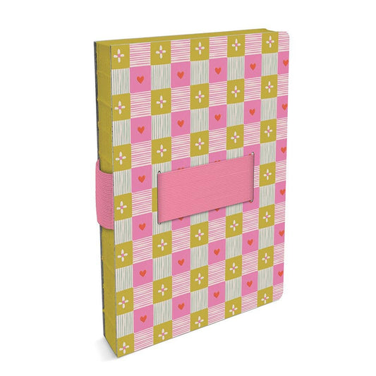 Patchwork Hearts Casey Notebook with Phone Loop