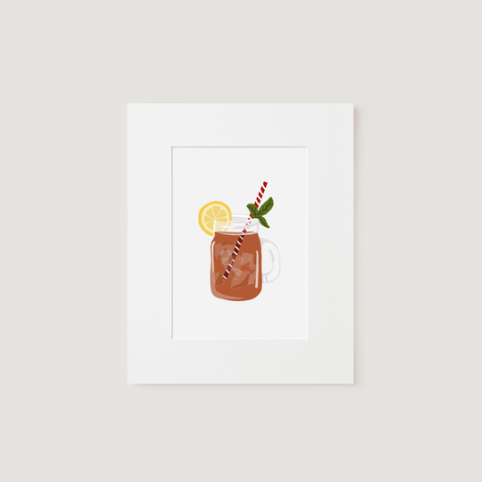 Matted Art Print, Xtra Sweet Tea