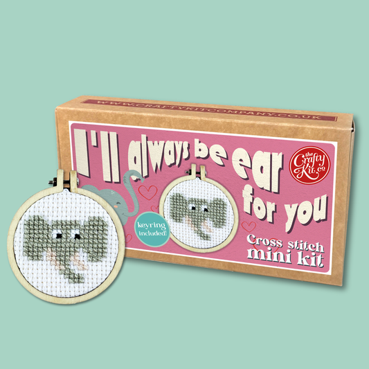 I'll Always be Ear for You Mini Matchbox Cross Stitch Kit