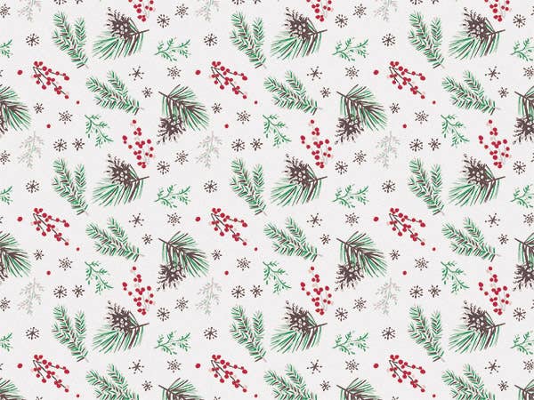 Christmas Print Bulk Tissue Paper: Christmas Bows / 120 Pack