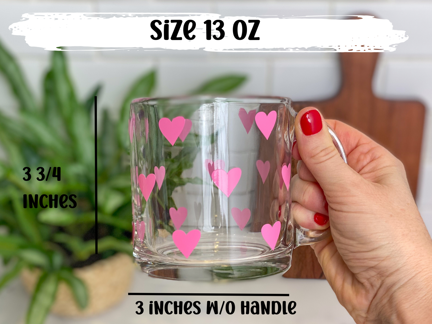 Heart Coffee Glass Mug