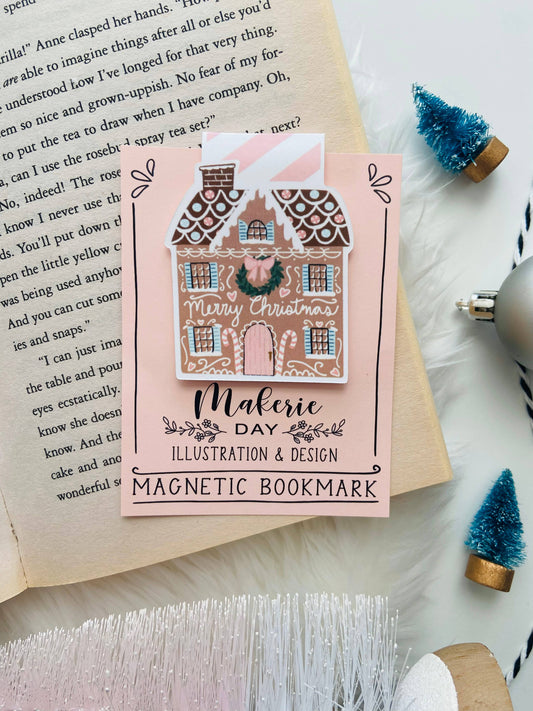 Gingerbread House Magnetic Bookmark