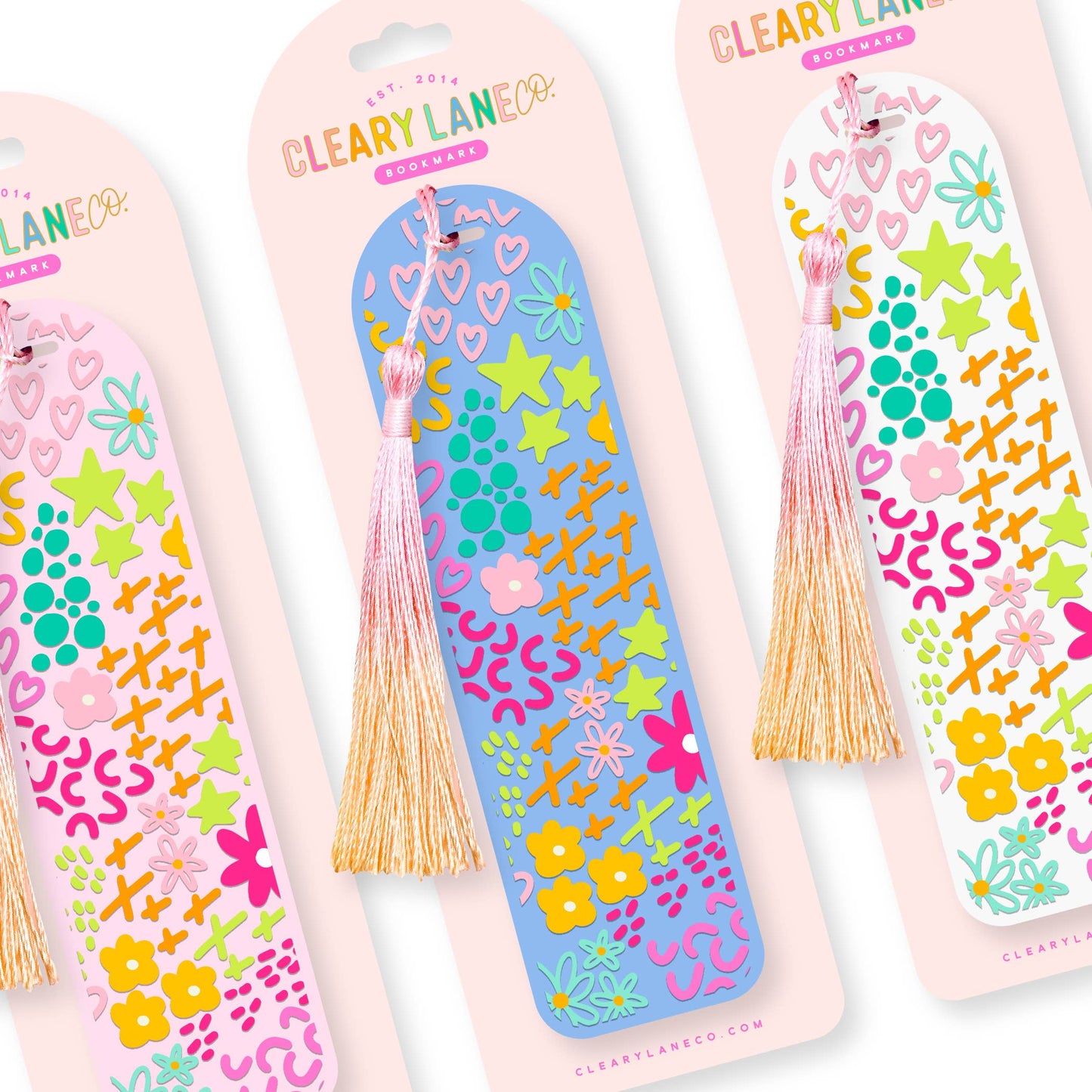 Acrylic Bookmark with Tassel | Choose your design: Sky Blue / I Love Books Rainbow