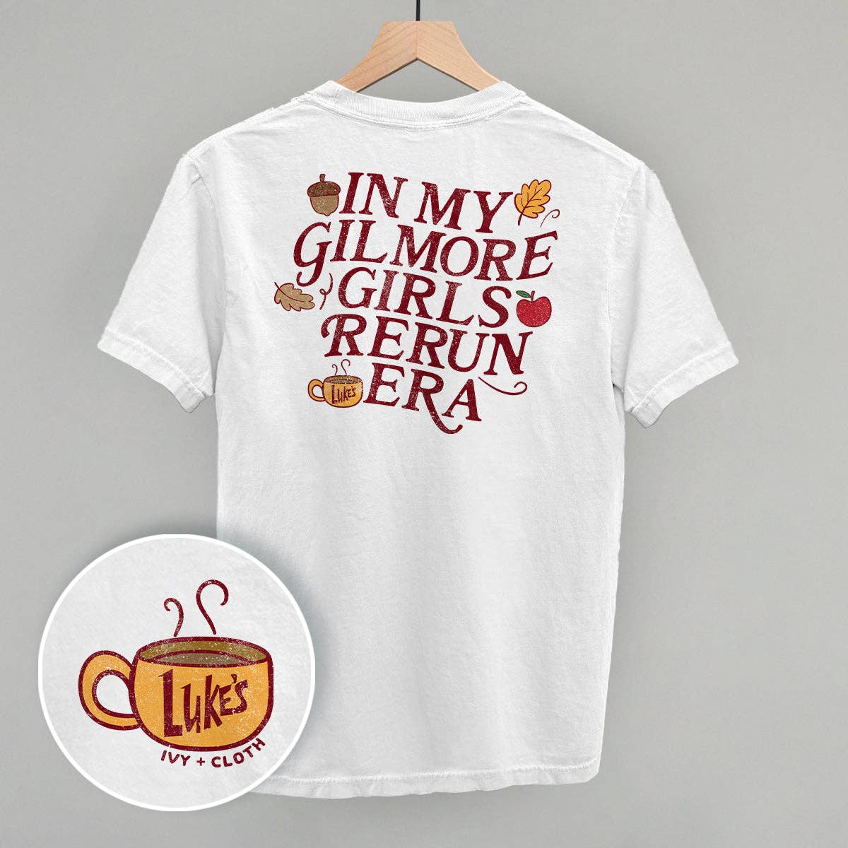 In My Gilmore Girls Rerun Era (Back Print): Ivory / XL / Comfort Colors Tee
