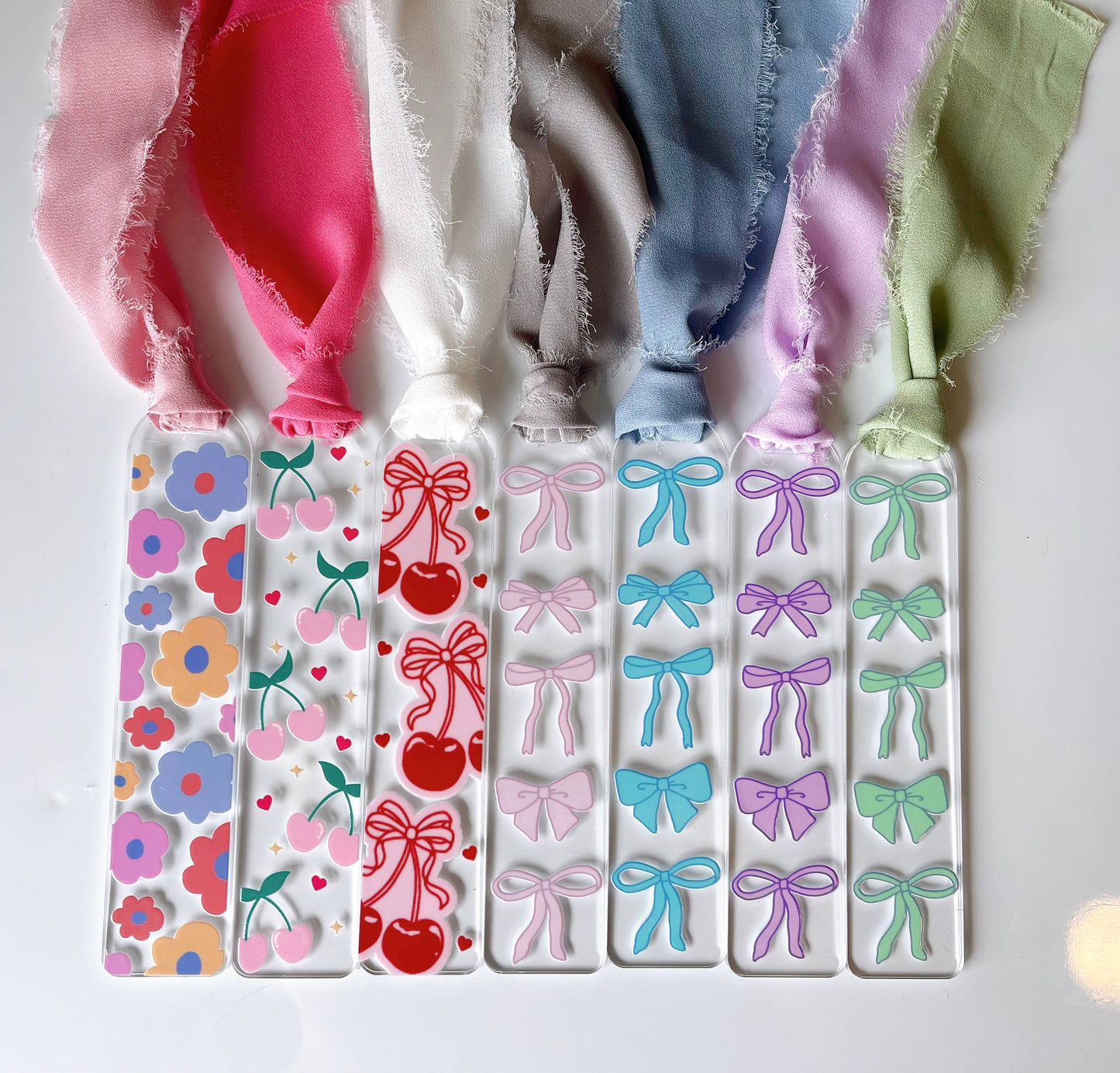 Acrylic Bookmarks-multiple styles available: Cherry and bows