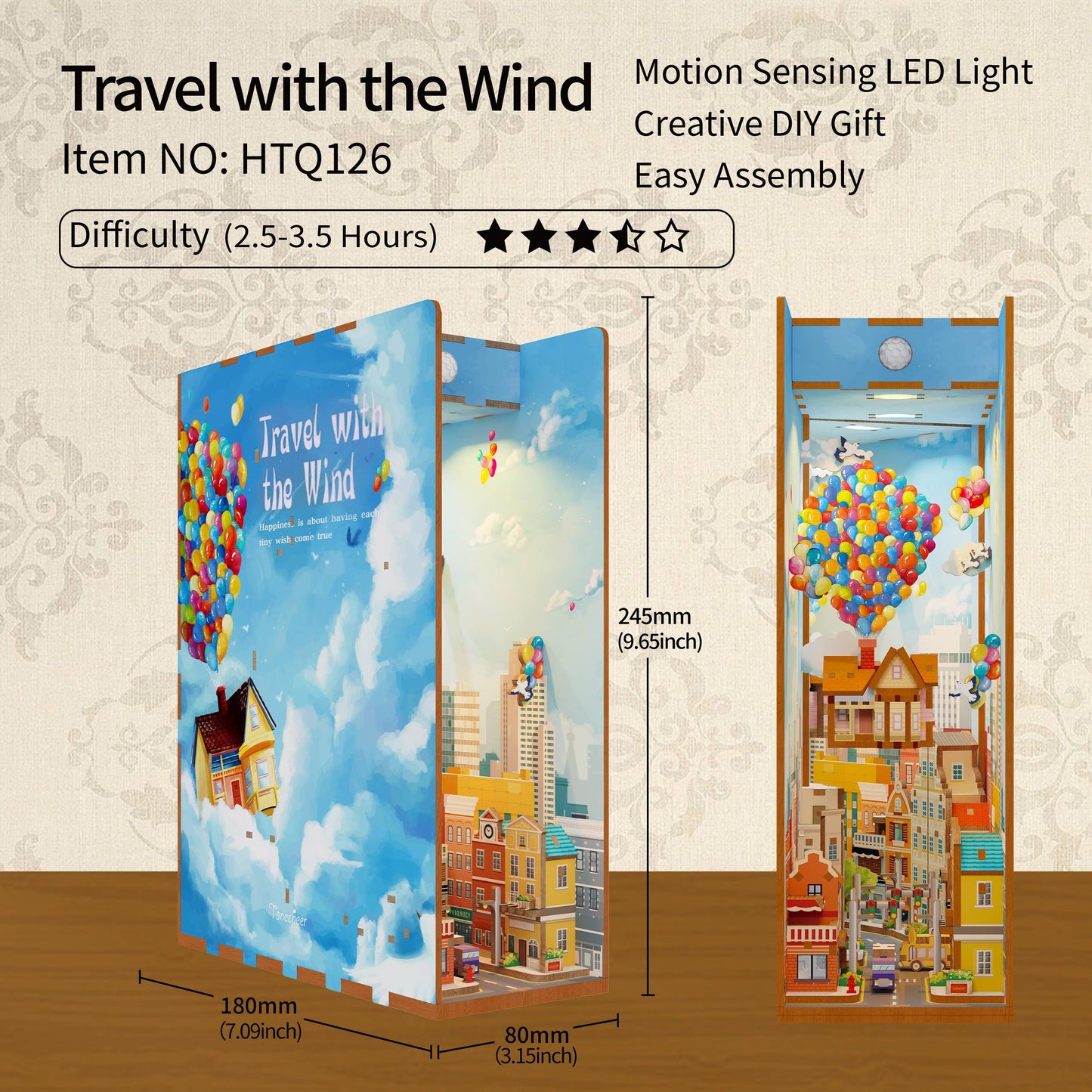 DIY Book Nook Kit: Travel with the Wind