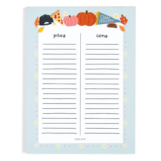 Pros & Cons Stars Hollow 6x8 Notepad