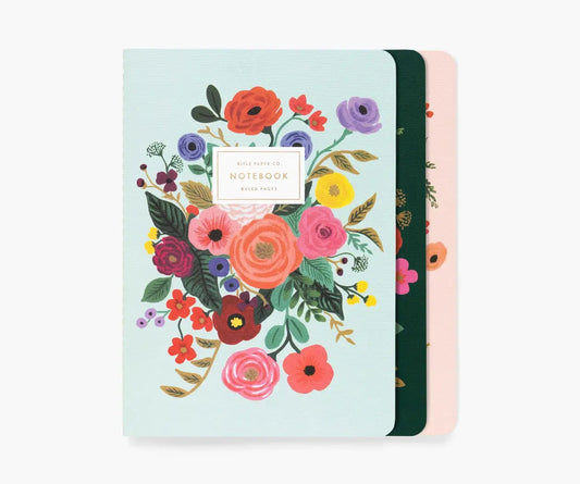 Assorted Set of 3 Garden Party Notebooks